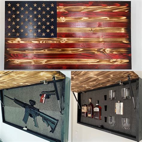 wooden case for american flag